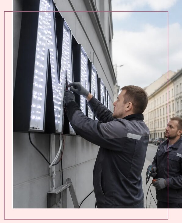 Изготовление и монтаж светодиодных LED вывесок в Чебоксарах