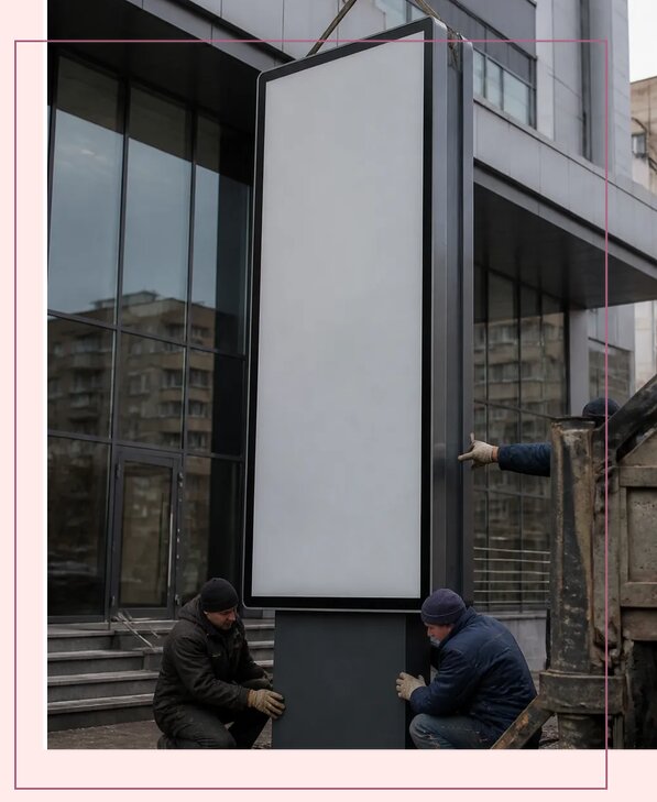 Изготовление и монтаж уличных пилонов под ключ в Чебоксарах